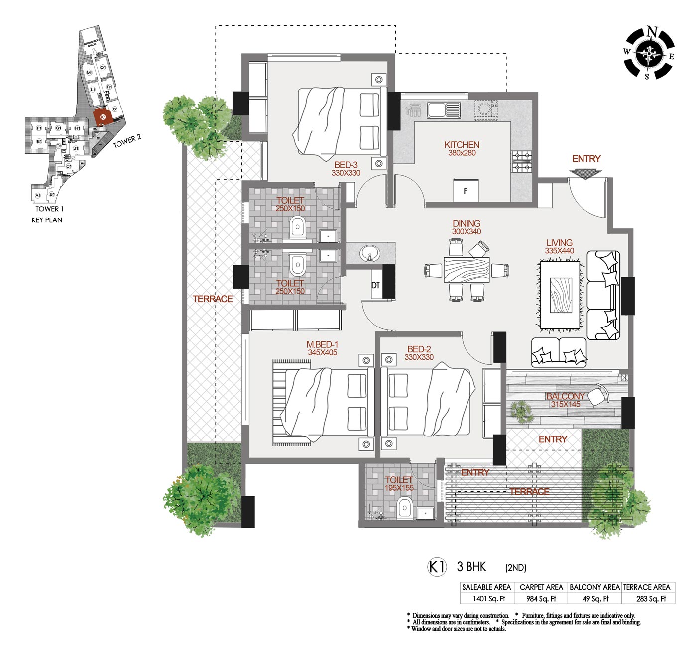 Rooftop and partial sea view – Nikunjam The Summit Akkulam