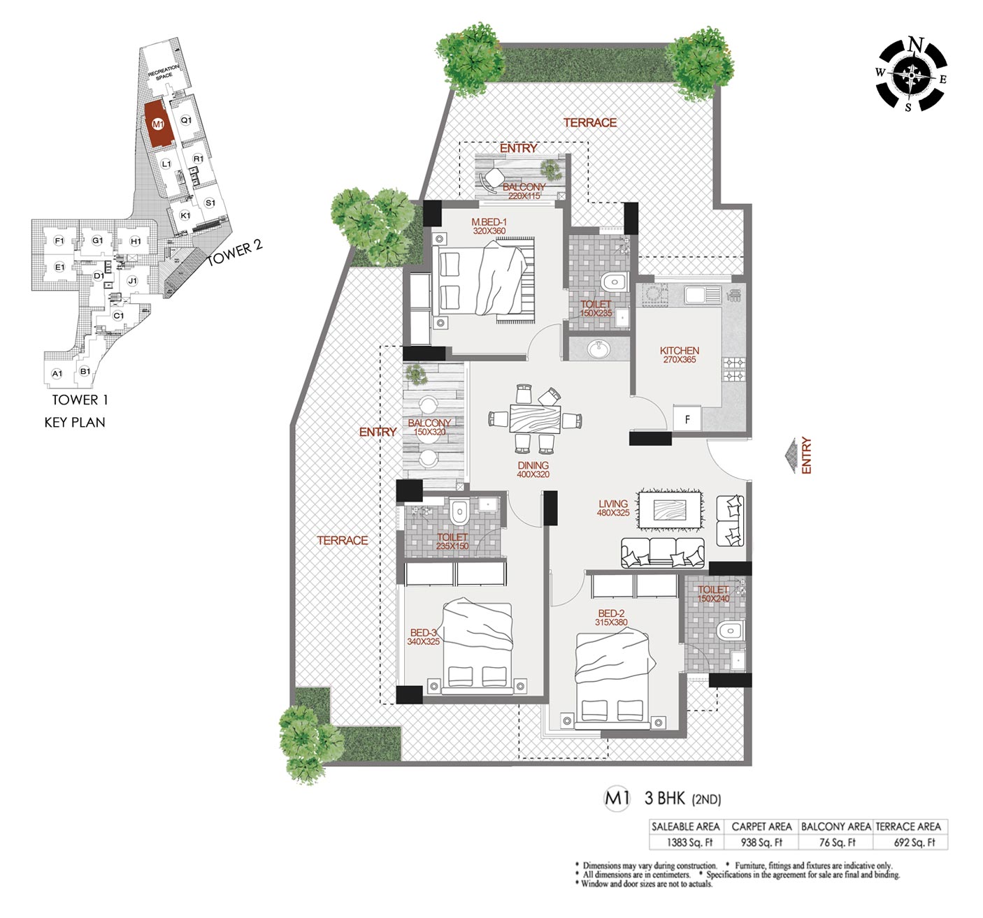 Rooftop and partial sea view – Nikunjam The Summit Akkulam